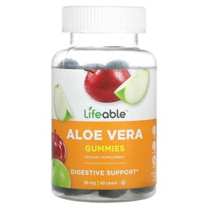 Lifeable Aloe Vera Supplement Gummies for Adults - 50 mg - Great Tasting Natural Flavored Gummy - Gluten Free, Vegan, Non-GMO Chewable - for Adults, - 1 of 4