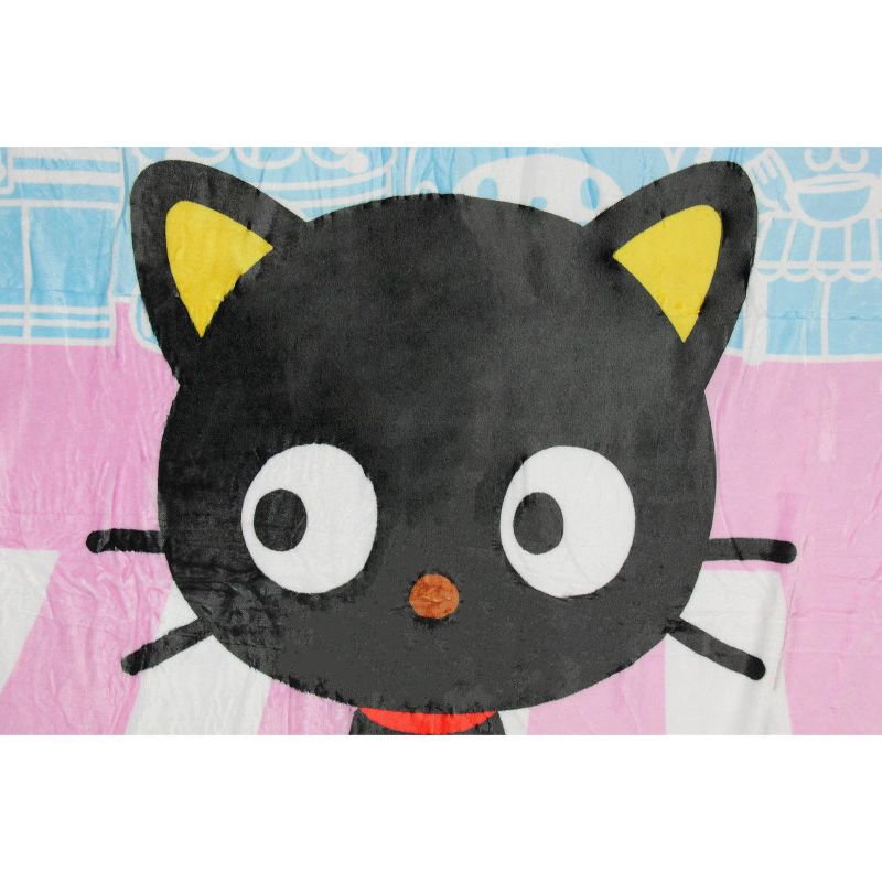 Sanrio Hello Kitty And Friends Chococat Character Soft Fleece Plush Throw Blanket Multicoloured, 3 of 5
