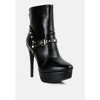 Dejang Metal Stud Embellished Faux Leather Women Ankle Boot - 2 of 4