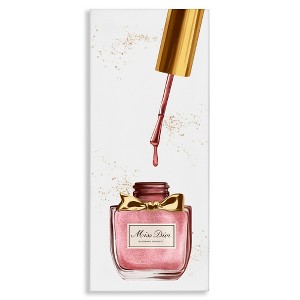 Stupell Industries Makeup Nail Polish Brush Gold & Pink Canvas Wall Art - 1 of 4