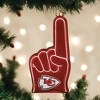 Old World Christmas Blown Glass Ornament for Christmas Tree, Kansas City Chiefs Foam Finger - 2 of 4
