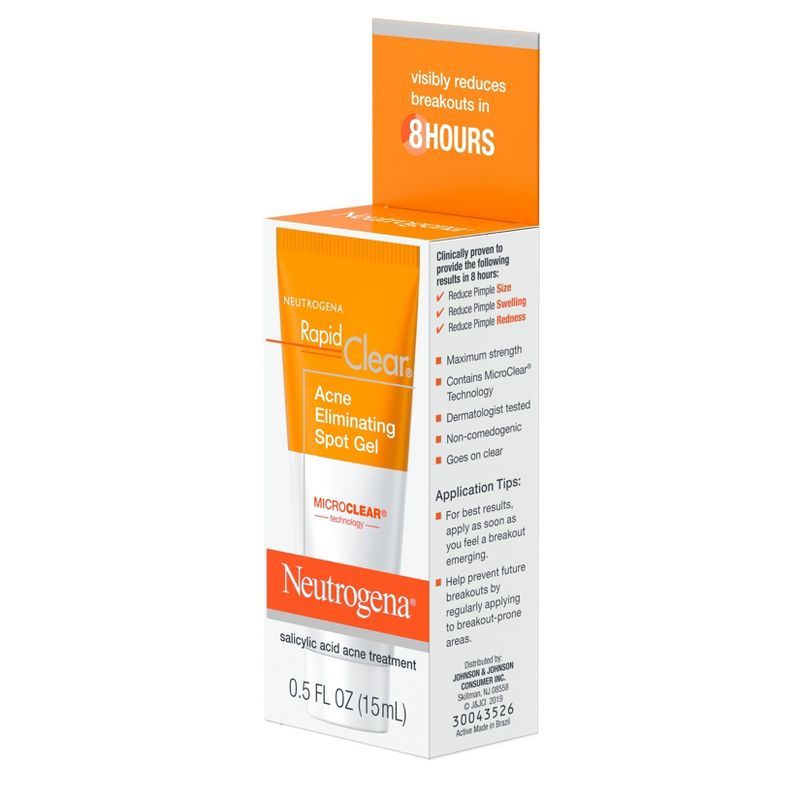 Neutrogena Rapid Clear Acne Eliminating Spot Treatment Gel with Witch Hazel and Salicylic Acid - 0.5 fl oz, 6 of 10