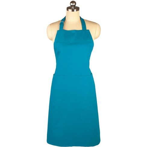 Green - Jacquard Weave Cotton Apron with Pocket 03