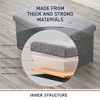 Ornavo Home Foldable Tufted Linen 30" Inch Bench Storage Ottoman - 4 of 4