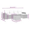 vidaXL Patio Sofa Set with Cushions Outdoor Furniture 6 Piece Poly Rattan - Beige and Cream - 3 of 4