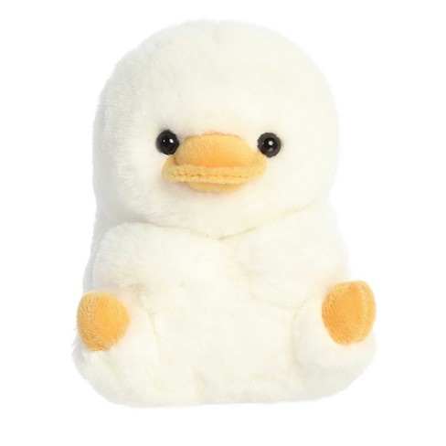 Aurora Mini Delight Duck Rolly Pet Round Stuffed Animal White 5" - image 1 of 4