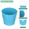 Unique Bargains Galvanized Metal Rustic Multipurpose Bucket with Handle 6 Pcs - 4 of 4