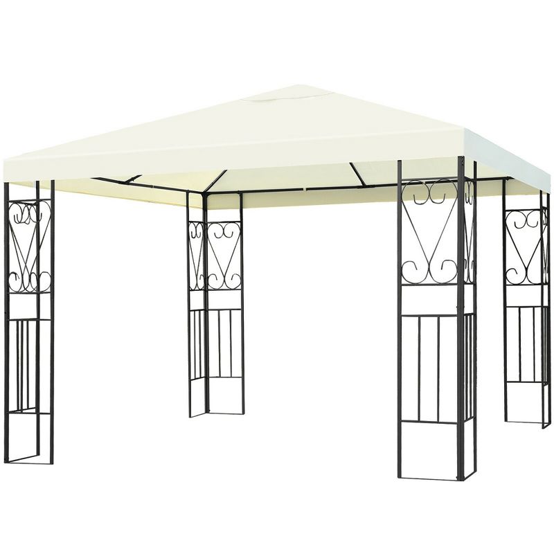 Costway 10'x10' Patio Gazebo Canopy Tent Steel Frame Shelter Patio Party Awning, 1 of 11