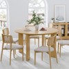 PexFix 52" x 52" Natural Solid Wood Farmhouse Dining Table Round Wood Top for Modern Dining Rooms & Family Gatherings - 3 of 4