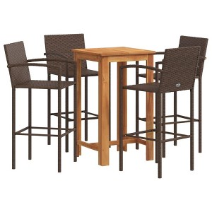 vidaXL Garden Bar Set Brown - 4 - 1 of 4