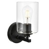Elegant Lighting Mayson 1 light Black and Clear Bath Sconce - 3 of 4