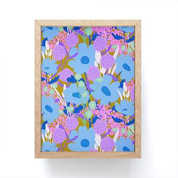 Sewzinski Blue Wildflowers Framed Mini Art Print - Society6
