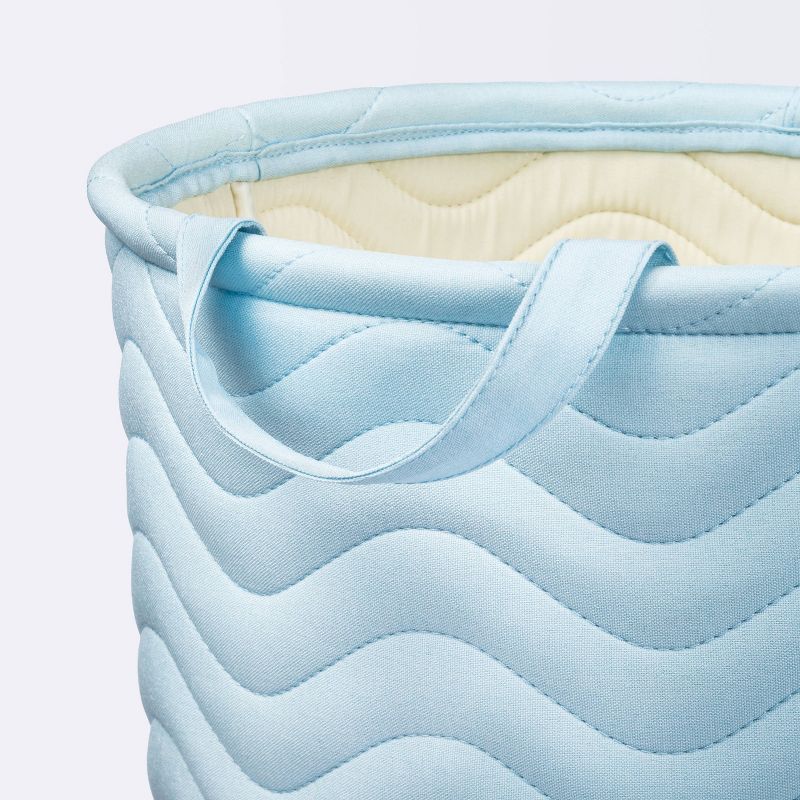 Quilted Fabric Large Round Storage Basket - Blue - Cloud Island&#8482;, 4 of 8