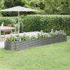 vidaXL Garden Raised Bed, Spacious and Durable, Powder-Coated Steel Construction, Gray - Ideal for Garden, Balcony, or Patio, Assembly Required - 2 of 4