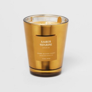 12.6oz Metallic Jar Candle Amber Sunrise - Threshold™ - 1 of 4