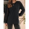 Coolmee Women's Long Sleeve Shirts Lace Tops Business Casual Outfits Clothes - 4 of 4