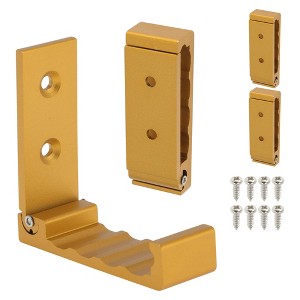 Unique Bargains 90° Foldable Coat Hook Wall Mount Invisible Perforated Fixed Wall Hook 4 Pcs - 1 of 4