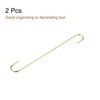 Unique Bargains Extra Long Carbon Steel Garden Kitchen S Hooks and Hangers 2 Pcs - 3 of 4