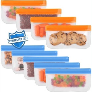 Reusable Gallon Freezer Bags, BPA Free, Extra Thick Leakproof Dishwasher Safe Food Storage Bags - 1 of 4