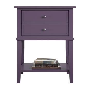 Ameriwood Home Franklin Nightstand Table with 2 Drawers and Lower Shelf