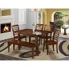 Coastal Kitchen Table Set - Dining Table with Chairs & Bench - Modern Dinette Set for Home - 2 of 4