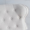 Push Back Button-Tufted Recliner Chair with Rolled Arms and Copper Accents - 3 of 4