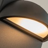 ALOADECOR 1 Light in. Modern Outdoor Integrated LED Wall Light with Dusk-to-Dawn Sensor Black Exterior Sconce with Frosted Glass for Entryway - 4 of 4