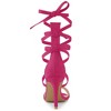 Allegra K Women's Open Toe Strappy Lace Up Stiletto High Heel Sandals - 3 of 4