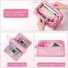 Fmeida Large Pencil Case, Big Capacity Pencil Pouch Pen Bag with 3 Compartment, Portable Canvas Stationery Organizer with Zipper - 3 of 4