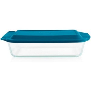 3-Pack Glass Baking Dish Set With BPA-Free Lids, Rectangular Glass Bakeware, Dishwasher, Microwave, Freezer - 1 of 4