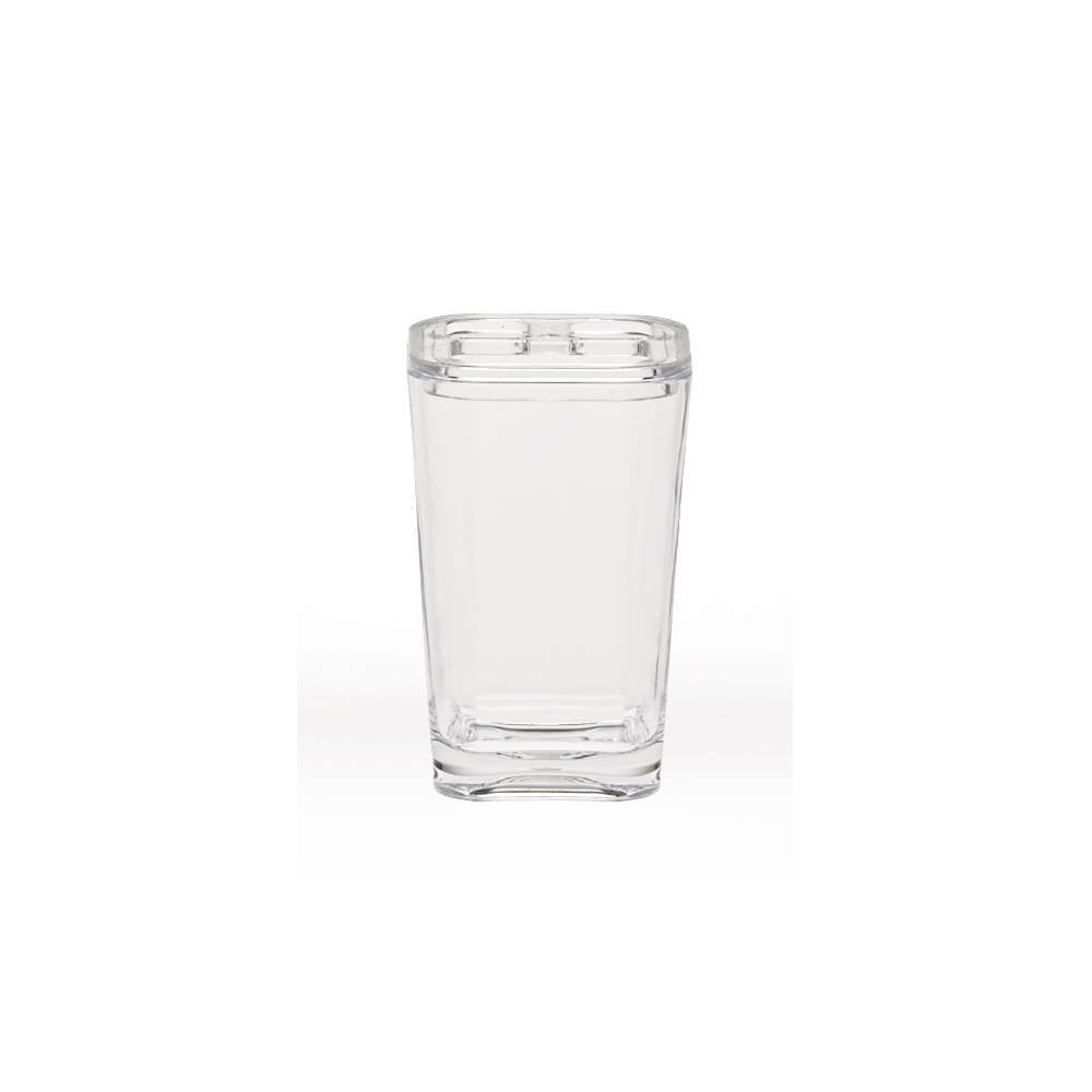 Photos - Toothbrush Holder Optiks  Clear - Moda at Home
