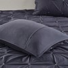 Gracie Mills Velez 3-Piece Modern Elastic Embroidered Cotton Duvet Cover Set - 4 of 4