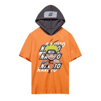 Naruto Cosplay Youth Boys Orange Hooded T-Shirt
