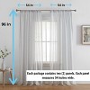 HLC.ME Penelope Faux Linen Textured Privacy Sheer Light Filtering Rod Pocket Curtains Panels, Set of 2 - 4 of 4