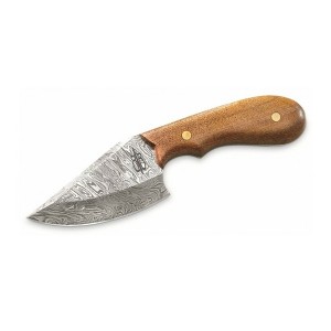 BucknBear Knives Wild Skinner with Damascus Steel Blade and Leather Sheath - 1 of 3