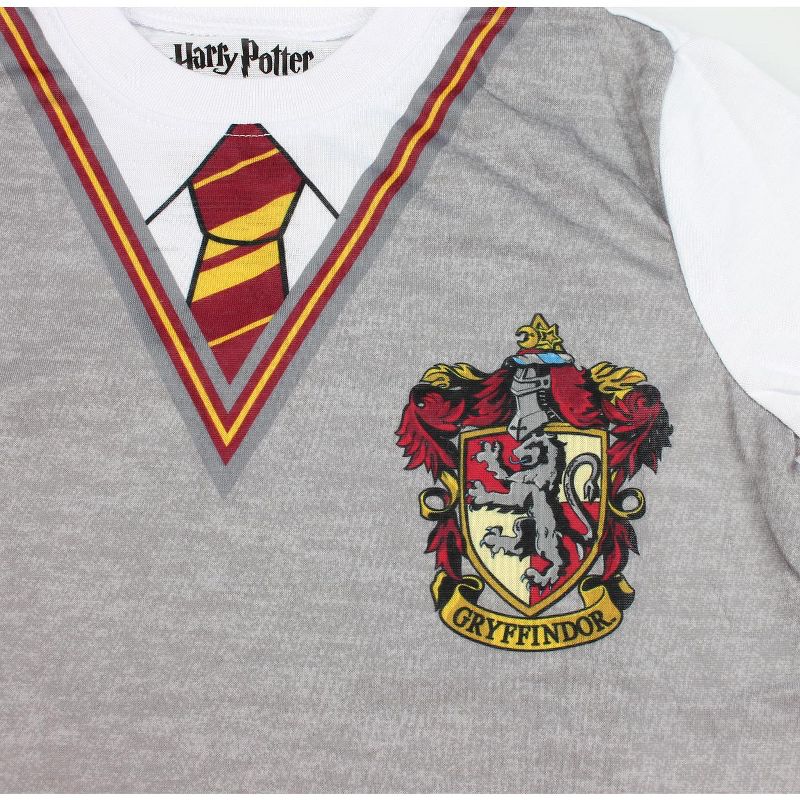 Intimo Harry Potter Big Boys Gryffindor Uniform With Cape 3 Piece Pajama Set Multicolor, 3 of 7