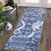 Washable Vintage Patchwork  Printed Rug Non Slip Low Pile Rug Soft Throw Floor Cover Foldable Indoor Carpet for Living Room Bedroom Playroom - 2 of 4