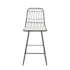 Okak Outdoor Counter Height Bar Stools with Water Resistant Cushions Set of 2, Woven Wire Metal Bar Stools, Modern Accent Chairs - 3 of 4