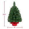 Yaheetech 2Ft/3Ft Tabletop Christmas Tree Mini Artificial Christmas Tree with Cement Base, Green - 3 of 4