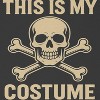 Rerun Island Women This Is My Costume Cross Skull Short Sleeve Graphic Cotton Baby Tee - 2 of 4