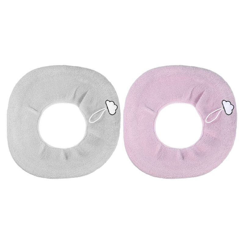 Unique Bargains Stretchable Thicker Toilet Seat Cover Pad Lid with Handle Washable Reusable 2 Pcs, 1 of 7