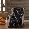 RT Designer's Collection Halloween Rock n Roll Printed Flannel Throw Blanket 50" x 70" Multicolor - 2 of 4