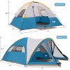 Anybear 6 Person Camping Tent with Screen Room Ocean Blue Windproof - 4 of 4
