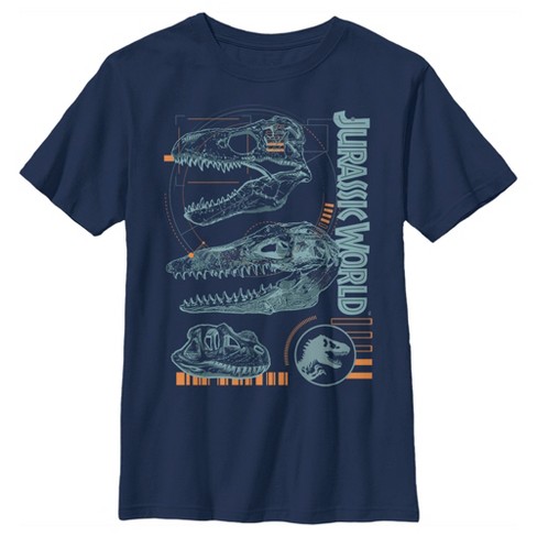 Boy's Jurassic World Fallen Kingdom Fossil Dinosaur Skulls T-shirt ...