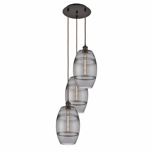 Vaz - 3 Light Cord Hung Multi Pendant In Industrial Style-30.38 Inches Tall and 14.5 Inches Wide - 1 of 1