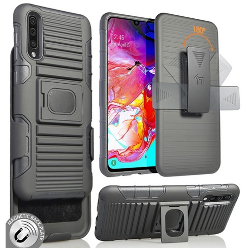 Potentiel Hævde Komedieserie Nakedcellphone Combo For Samsung Galaxy A70 - Ring Grip/stand Case And Belt  Clip Holster - Black : Target