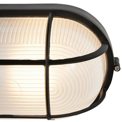 Nauticus Black Glass Outdoor Dimmable Wall Light