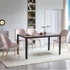 NicBex Modern Hollow Back Velvet Dining Chairs Set of 2 with Thick Upholstered Seat,Stylish Office Chairs,Living Room Side Chairs - 4 of 4
