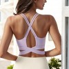 Anna-Kaci Active Women's Ribbed Cross Strap Sports Bra with Double Strap Detail - 4 of 4