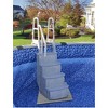 Main Access Large 36 Inch x 36 Inch Above Ground Swimming Pool Step Ladder Stair Guard Mat, Non Slip Pool Liner Protection, Accessory Only, Gray - 3 of 4